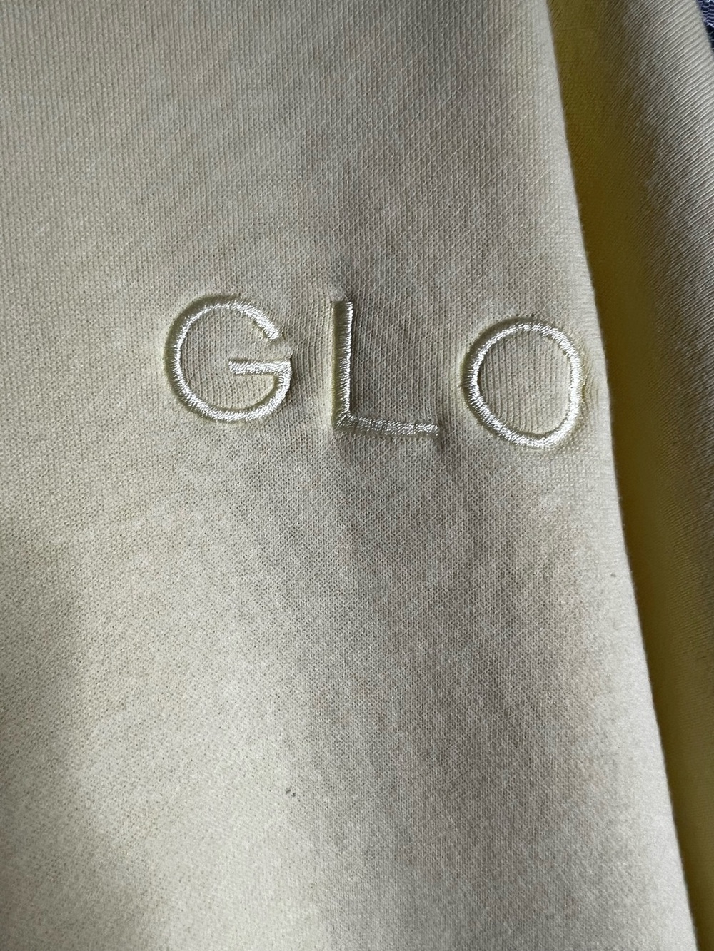 GLO Redeemed Yellow and Blue Oversized Cozy Hoodie Sweater Size XL - Picture 2 of 5